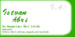 istvan abri business card